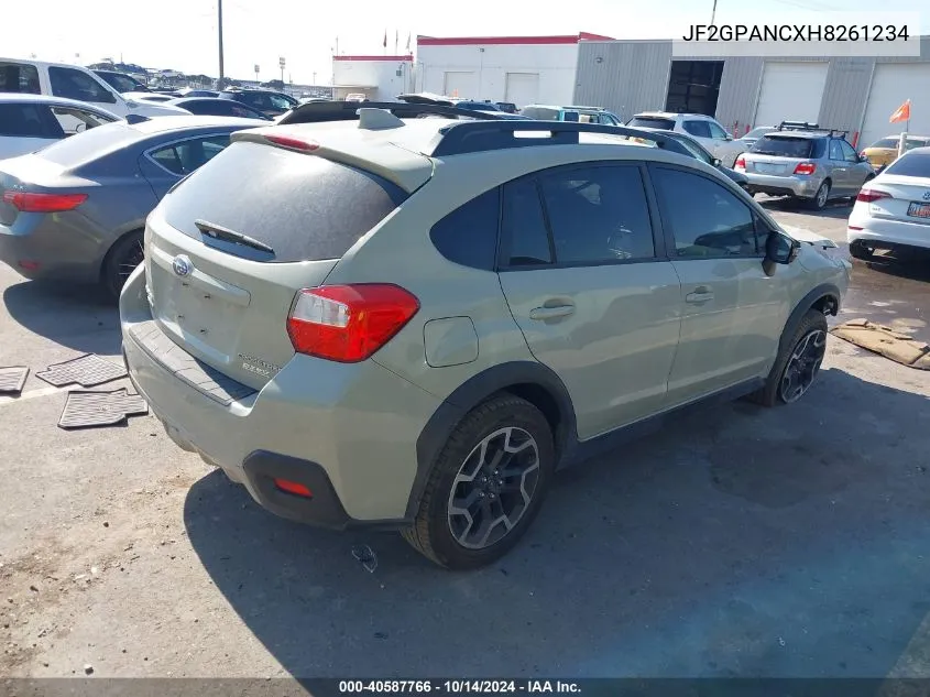 2017 Subaru Crosstrek 2.0I Limited VIN: JF2GPANCXH8261234 Lot: 40587766