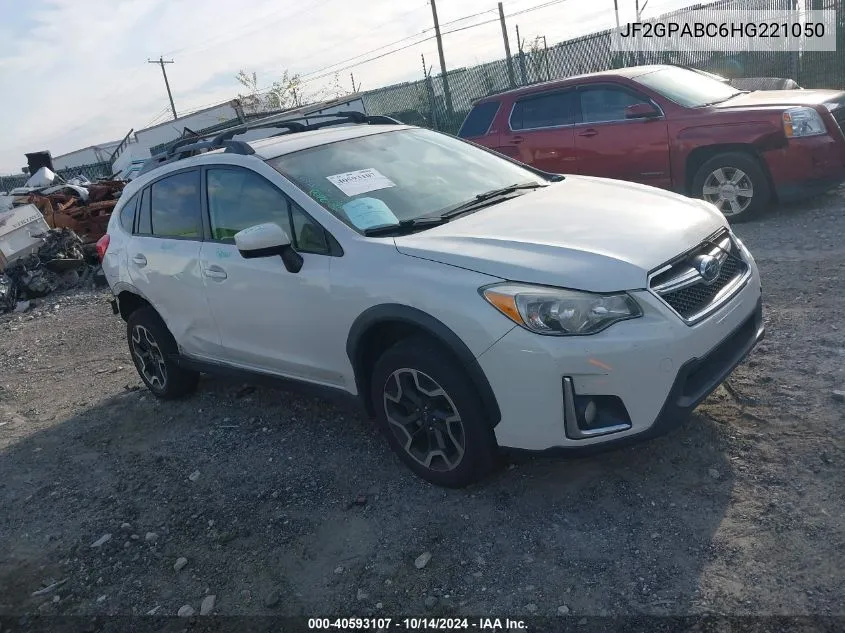 2017 Subaru Crosstrek Premium VIN: JF2GPABC6HG221050 Lot: 40593107