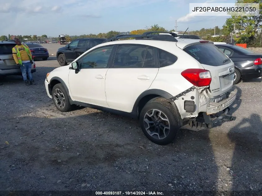 2017 Subaru Crosstrek Premium VIN: JF2GPABC6HG221050 Lot: 40593107