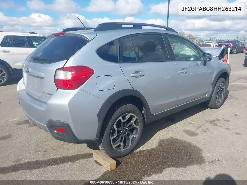 2017 Subaru Crosstrek 2.0I Premium VIN: JF2GPABC8HH263214 Lot: 40610698