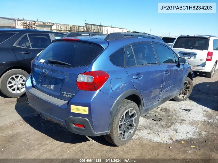 2017 Subaru Crosstrek 2.0I Premium VIN: JF2GPABC1H8234203 Lot: 40614128