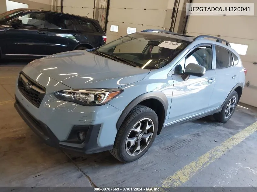 2018 Subaru Crosstrek 2.0I Premium VIN: JF2GTADC6JH320041 Lot: 39787669