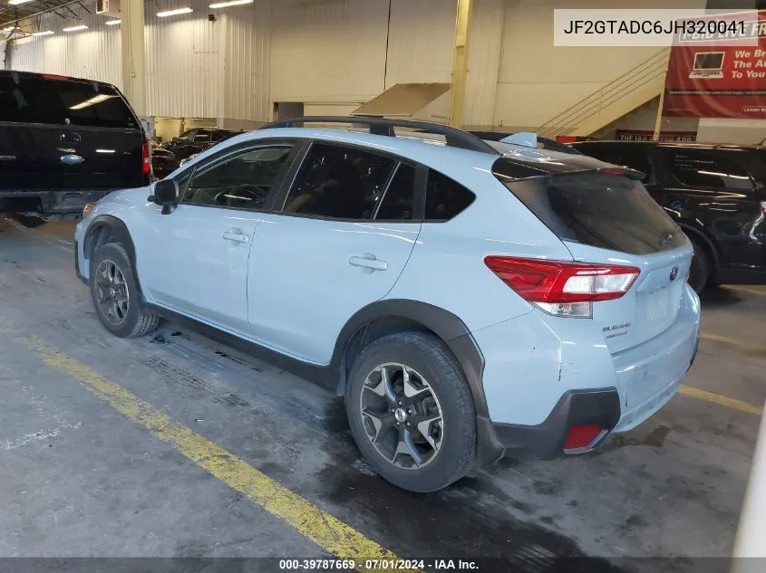 2018 Subaru Crosstrek 2.0I Premium VIN: JF2GTADC6JH320041 Lot: 39787669