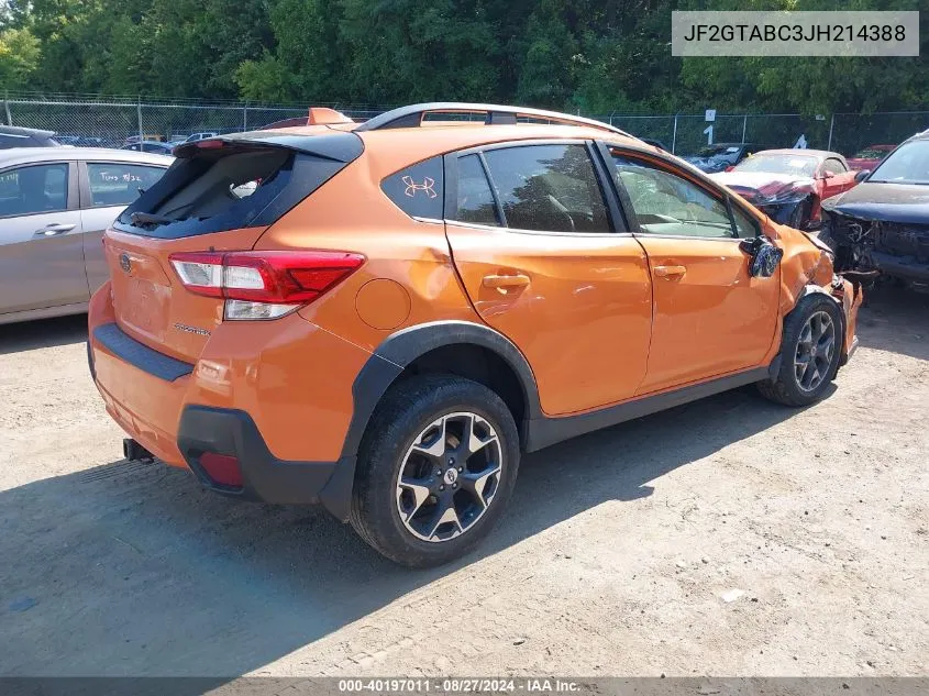 JF2GTABC3JH214388 2018 Subaru Crosstrek 2.0I Premium