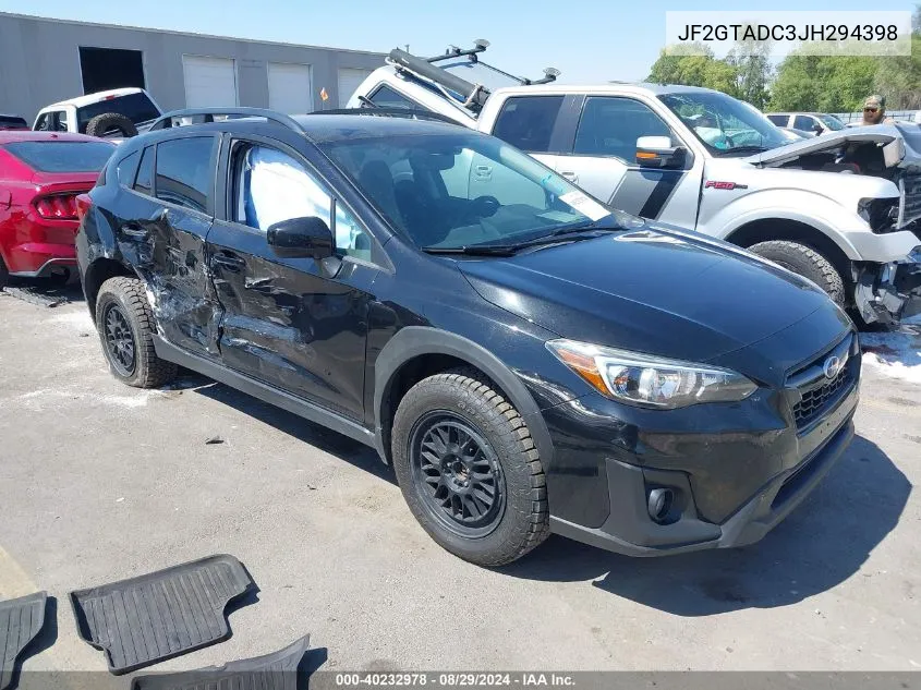 2018 Subaru Crosstrek 2.0I Premium VIN: JF2GTADC3JH294398 Lot: 40232978