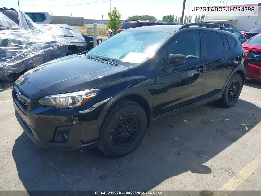 2018 Subaru Crosstrek 2.0I Premium VIN: JF2GTADC3JH294398 Lot: 40232978