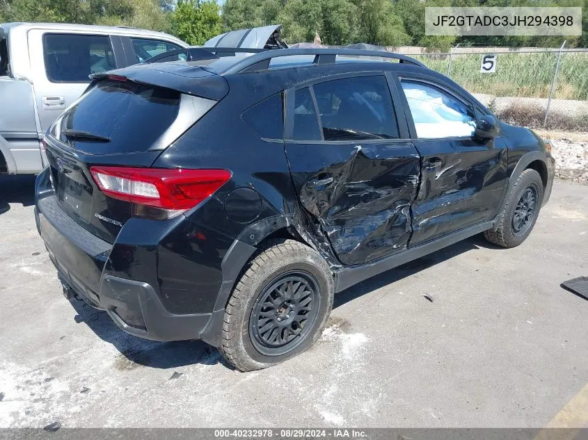 2018 Subaru Crosstrek 2.0I Premium VIN: JF2GTADC3JH294398 Lot: 40232978