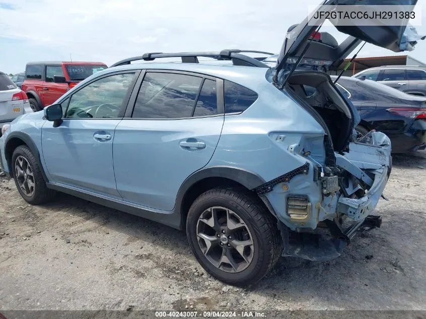 2018 Subaru Crosstrek 2.0I Premium VIN: JF2GTACC6JH291383 Lot: 40243007