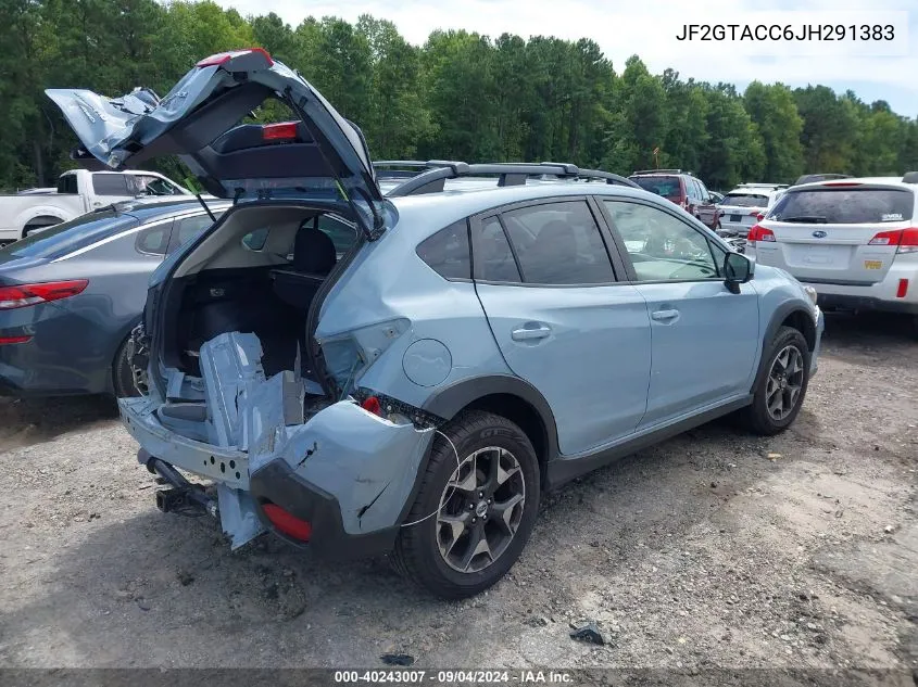 2018 Subaru Crosstrek 2.0I Premium VIN: JF2GTACC6JH291383 Lot: 40243007