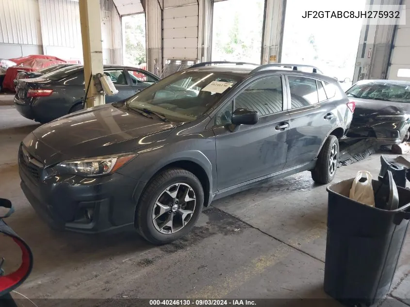 2018 Subaru Crosstrek 2.0I Premium VIN: JF2GTABC8JH275932 Lot: 40246130