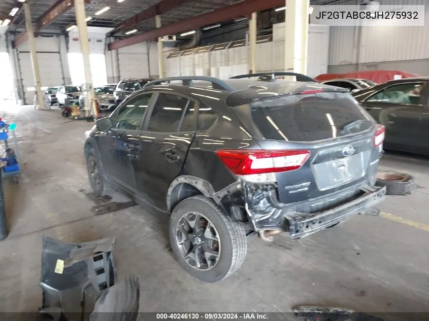 2018 Subaru Crosstrek 2.0I Premium VIN: JF2GTABC8JH275932 Lot: 40246130