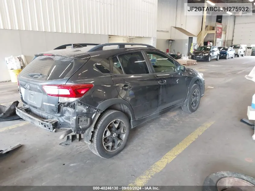 2018 Subaru Crosstrek 2.0I Premium VIN: JF2GTABC8JH275932 Lot: 40246130