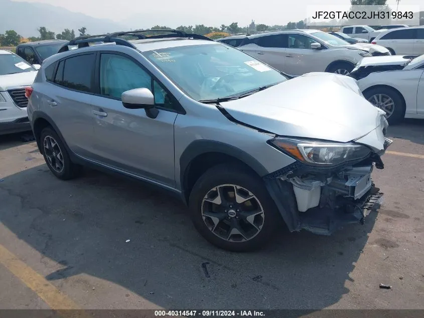 2018 Subaru Crosstrek 2.0I Premium VIN: JF2GTACC2JH319843 Lot: 40314547