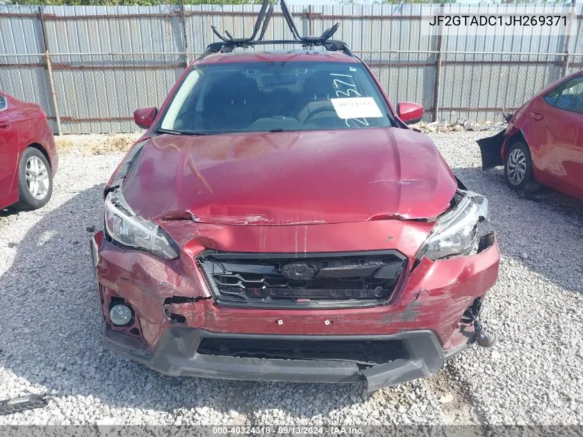 JF2GTADC1JH269371 2018 Subaru Crosstrek 2.0I Premium