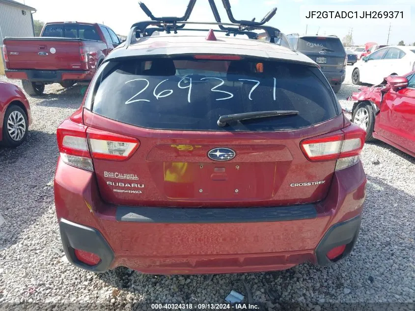 2018 Subaru Crosstrek 2.0I Premium VIN: JF2GTADC1JH269371 Lot: 40324318