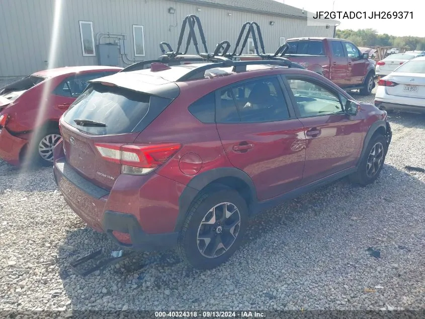 2018 Subaru Crosstrek 2.0I Premium VIN: JF2GTADC1JH269371 Lot: 40324318