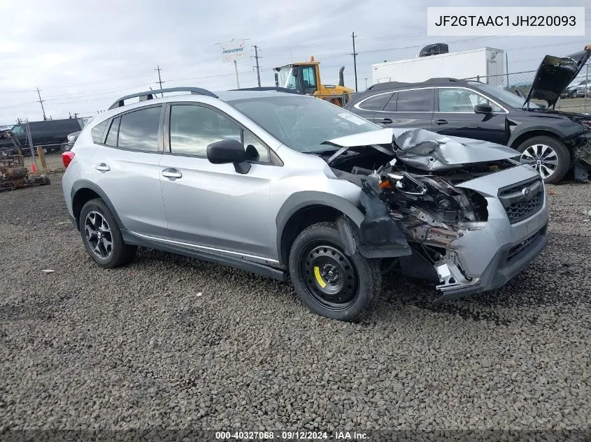 2018 Subaru Crosstrek 2.0I (Cvt) VIN: JF2GTAAC1JH220093 Lot: 40327068