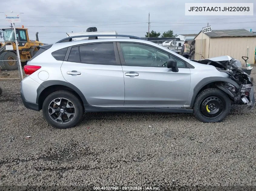 2018 Subaru Crosstrek 2.0I (Cvt) VIN: JF2GTAAC1JH220093 Lot: 40327068