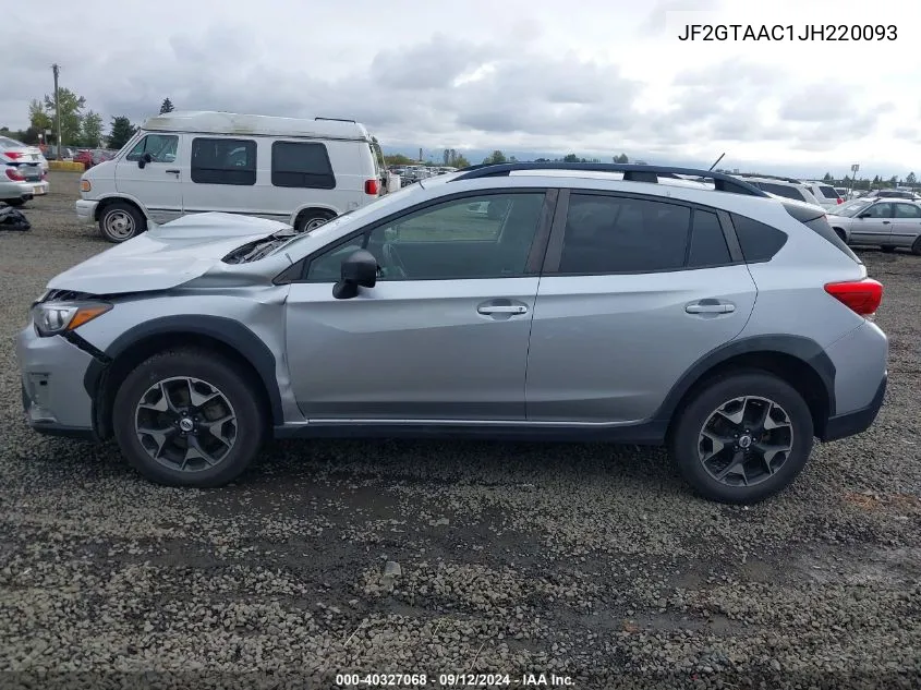 2018 Subaru Crosstrek 2.0I (Cvt) VIN: JF2GTAAC1JH220093 Lot: 40327068