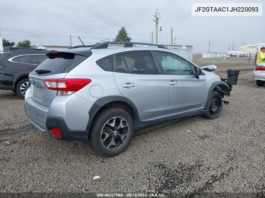 2018 Subaru Crosstrek 2.0I (Cvt) VIN: JF2GTAAC1JH220093 Lot: 40327068