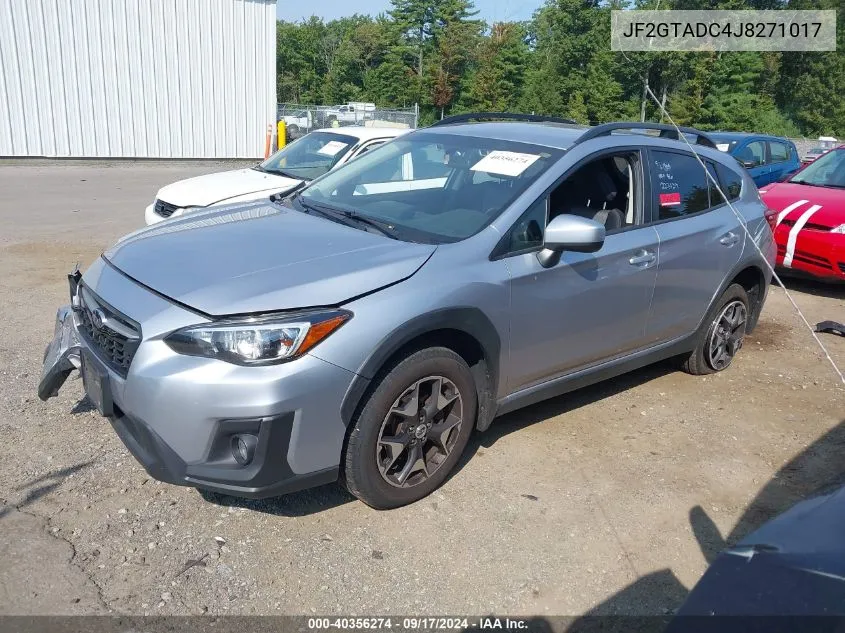 2018 Subaru Crosstrek Premium VIN: JF2GTADC4J8271017 Lot: 40356274