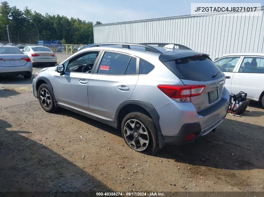 2018 Subaru Crosstrek Premium VIN: JF2GTADC4J8271017 Lot: 40356274