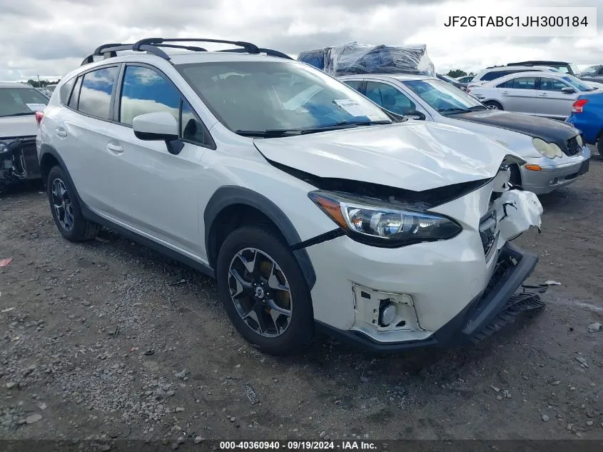 2018 Subaru Crosstrek 2.0I Premium VIN: JF2GTABC1JH300184 Lot: 40360940