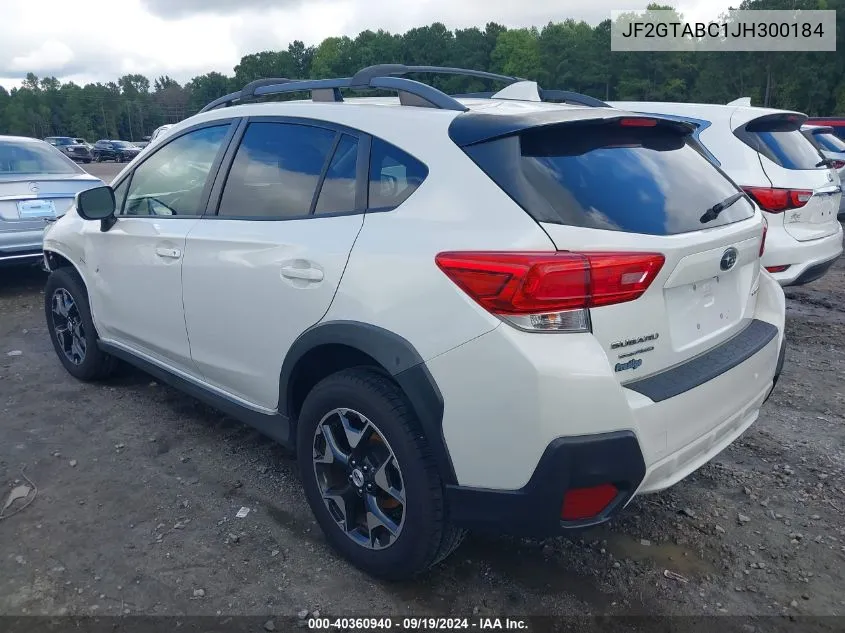 2018 Subaru Crosstrek 2.0I Premium VIN: JF2GTABC1JH300184 Lot: 40360940