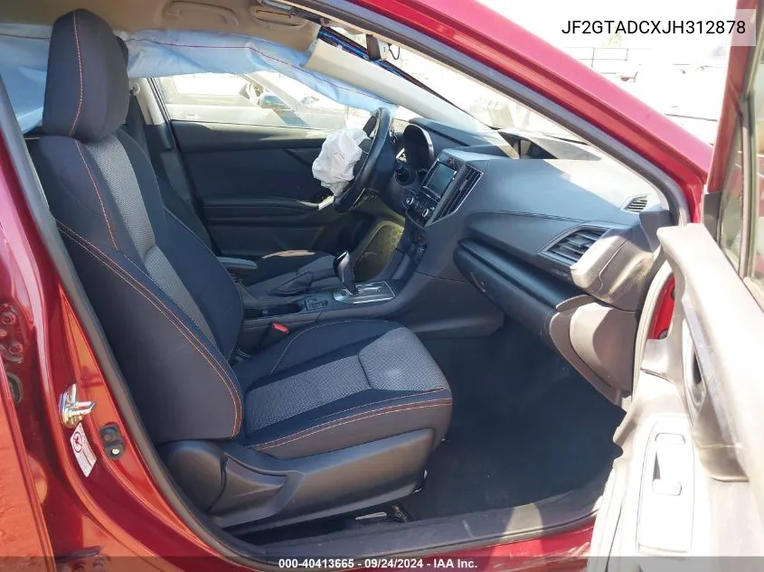 2018 Subaru Crosstrek 2.0I Premium VIN: JF2GTADCXJH312878 Lot: 40413665