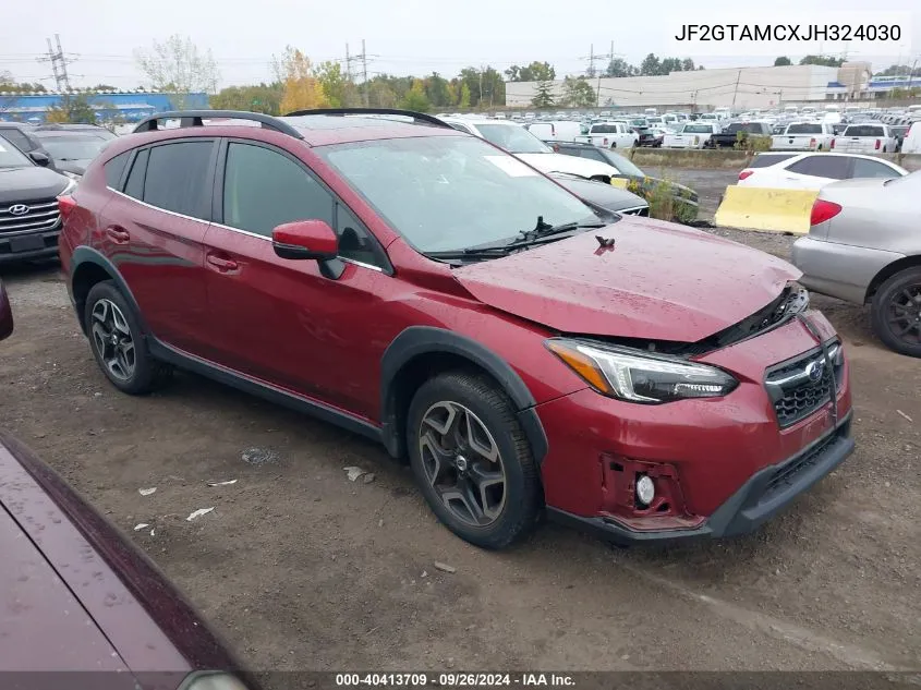 2018 Subaru Crosstrek Limited VIN: JF2GTAMCXJH324030 Lot: 40413709