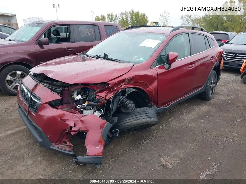 2018 Subaru Crosstrek Limited VIN: JF2GTAMCXJH324030 Lot: 40413709