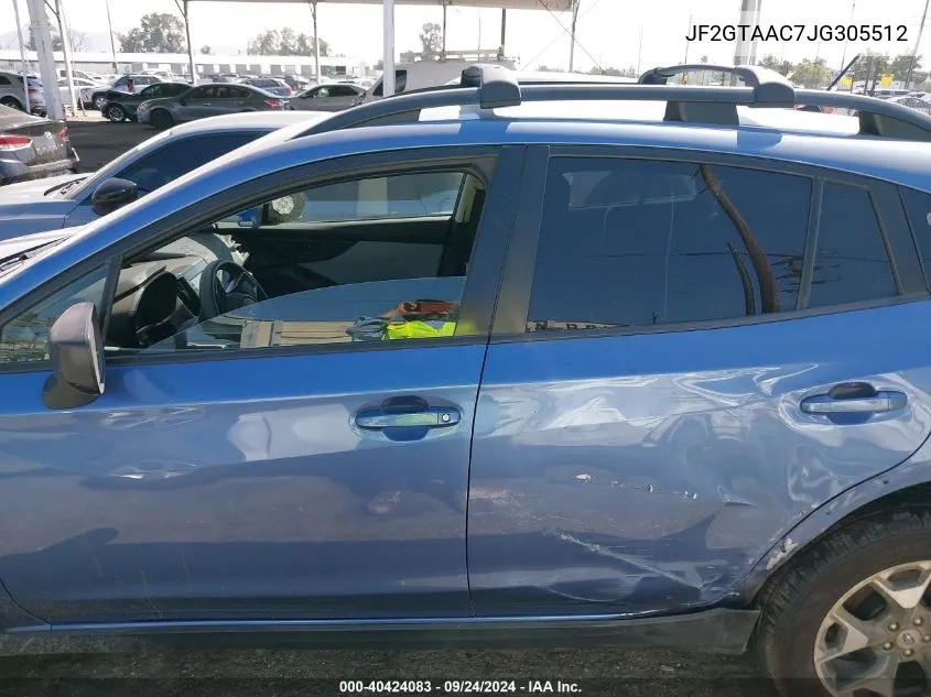 2018 Subaru Crosstrek 2.0I VIN: JF2GTAAC7JG305512 Lot: 40424083