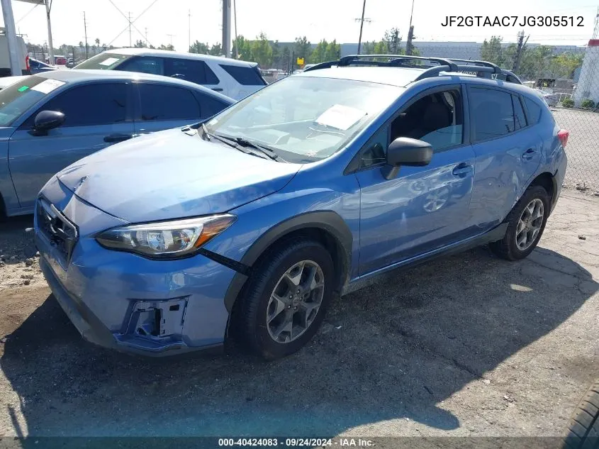 2018 Subaru Crosstrek 2.0I VIN: JF2GTAAC7JG305512 Lot: 40424083