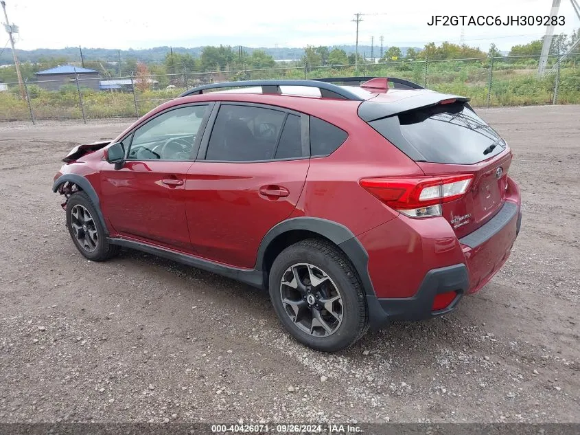 2018 Subaru Crosstrek 2.0I Premium VIN: JF2GTACC6JH309283 Lot: 40426071