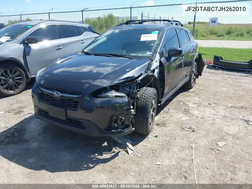 2018 Subaru Crosstrek 2.0I Premium VIN: JF2GTABC7JH262010 Lot: 40427627