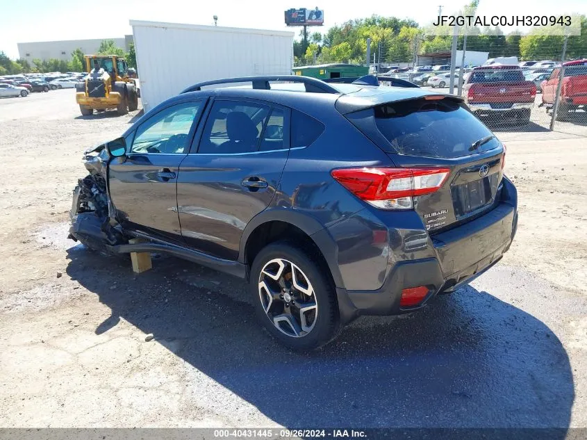 2018 Subaru Crosstrek Limited VIN: JF2GTALC0JH320943 Lot: 40431445