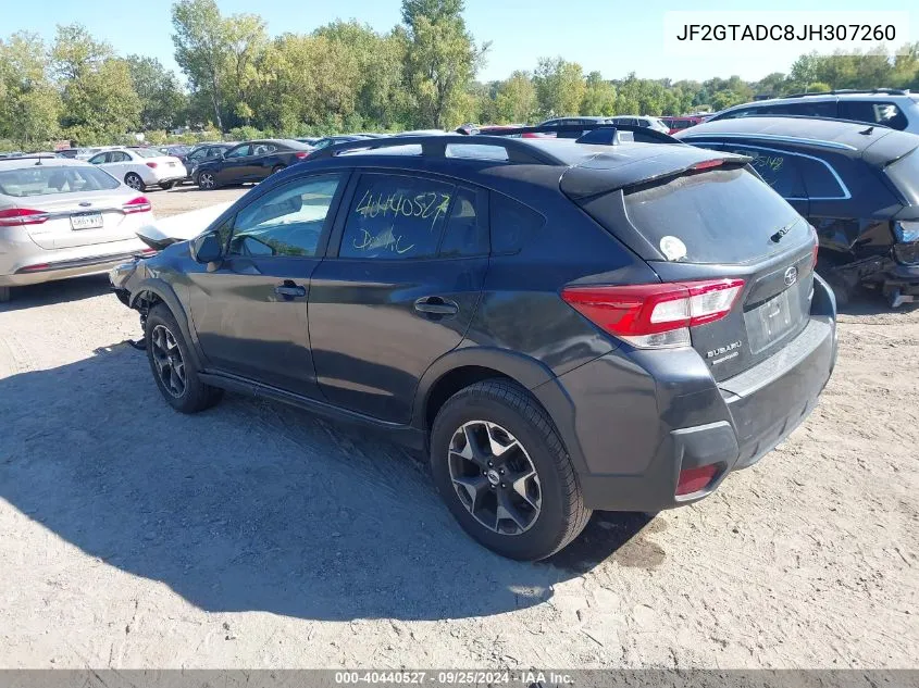 2018 Subaru Crosstrek 2.0I Premium VIN: JF2GTADC8JH307260 Lot: 40440527