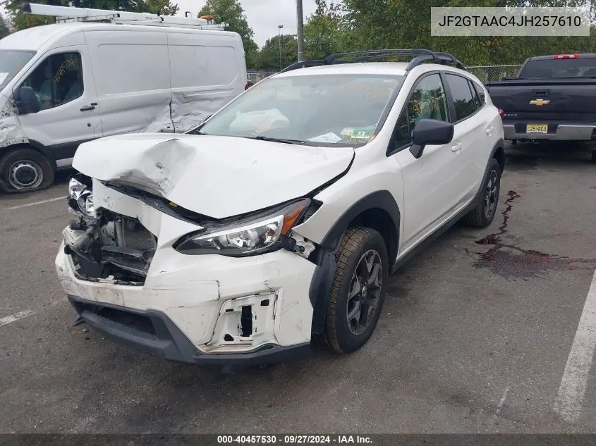 2018 Subaru Crosstrek 2.0I (Cvt) VIN: JF2GTAAC4JH257610 Lot: 40457530