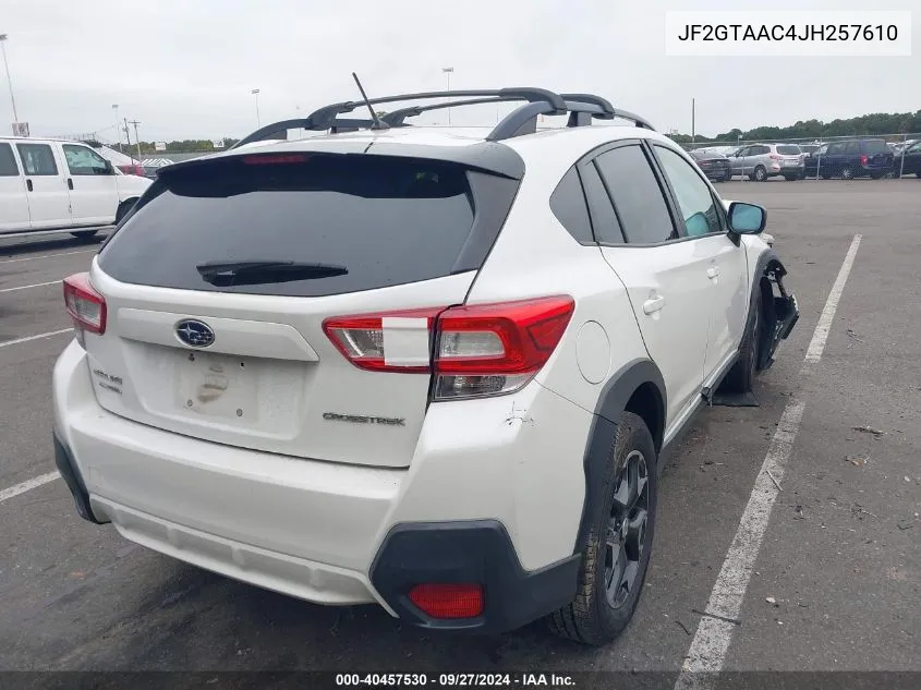 2018 Subaru Crosstrek 2.0I (Cvt) VIN: JF2GTAAC4JH257610 Lot: 40457530