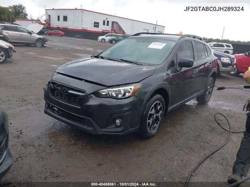 2018 Subaru Crosstrek 2.0I Premium VIN: JF2GTABC0JH289324 Lot: 40458061