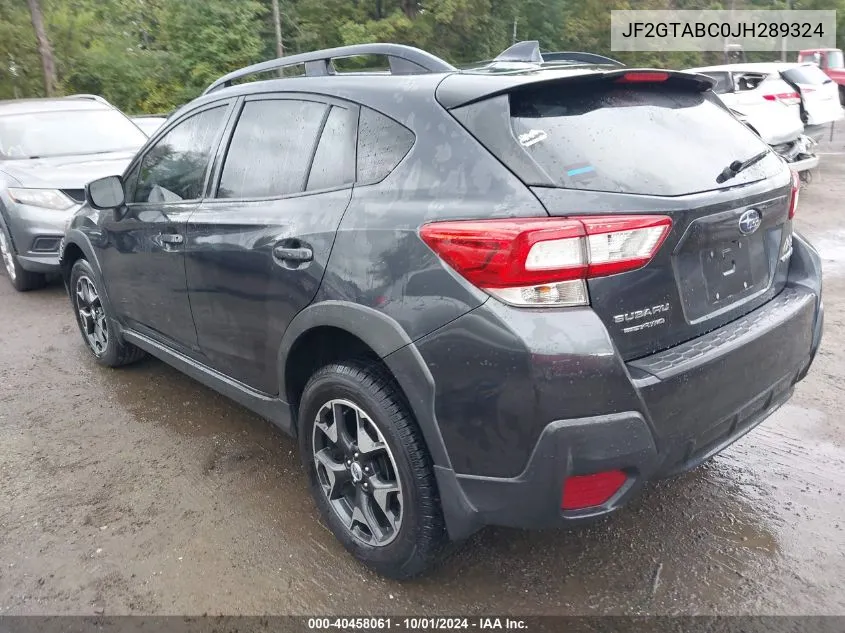 2018 Subaru Crosstrek 2.0I Premium VIN: JF2GTABC0JH289324 Lot: 40458061