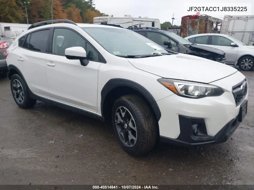 2018 Subaru Crosstrek 2.0I Premium VIN: JF2GTACC1J8335225 Lot: 40514841