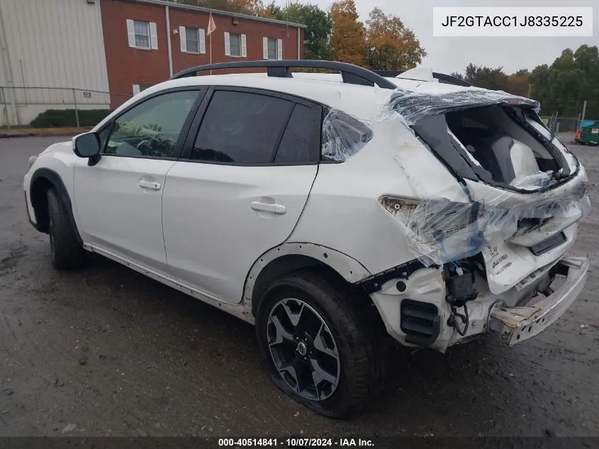 2018 Subaru Crosstrek 2.0I Premium VIN: JF2GTACC1J8335225 Lot: 40514841