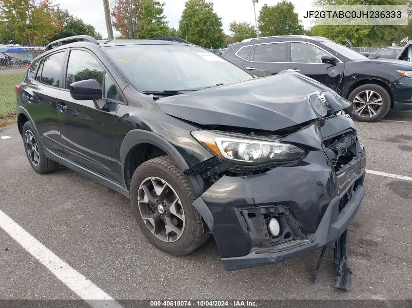 2018 Subaru Crosstrek 2.0I Premium VIN: JF2GTABC0JH236333 Lot: 40518074