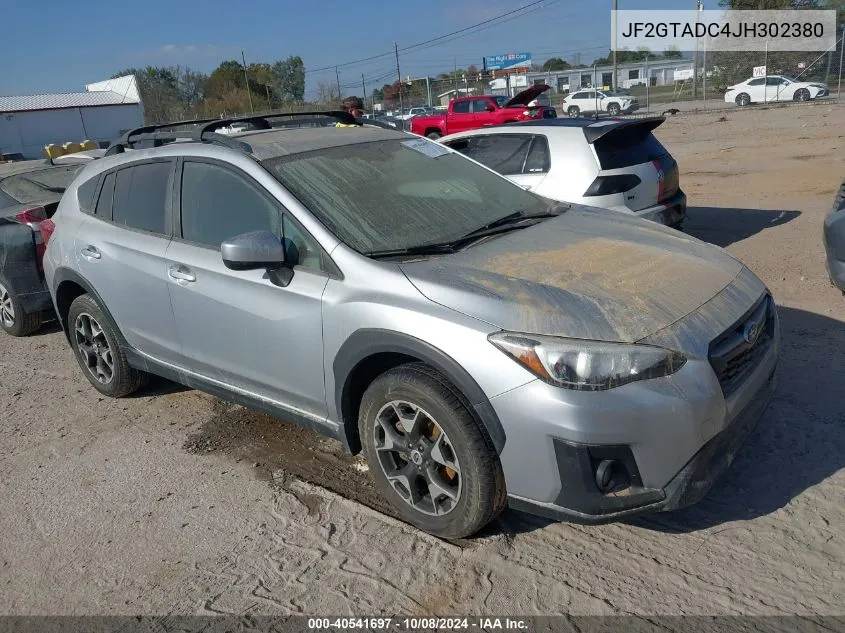 2018 Subaru Crosstrek 2.0I Premium VIN: JF2GTADC4JH302380 Lot: 40541697