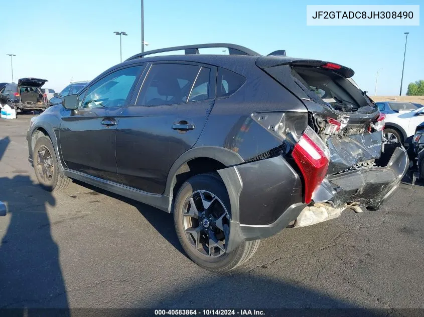 2018 Subaru Crosstrek Premium VIN: JF2GTADC8JH308490 Lot: 40583864