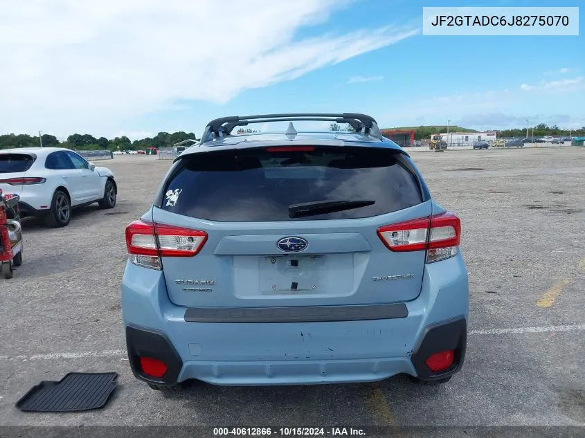 2018 Subaru Crosstrek 2.0I Premium VIN: JF2GTADC6J8275070 Lot: 40612866