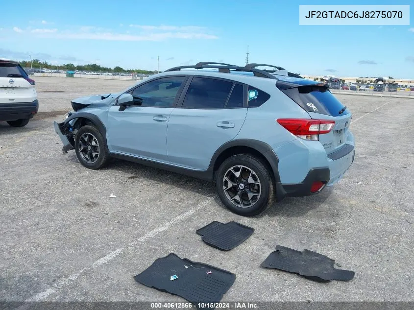 2018 Subaru Crosstrek 2.0I Premium VIN: JF2GTADC6J8275070 Lot: 40612866