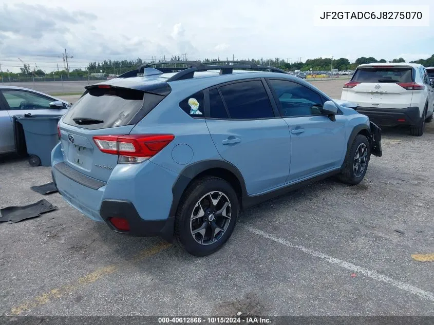 2018 Subaru Crosstrek 2.0I Premium VIN: JF2GTADC6J8275070 Lot: 40612866