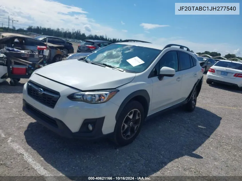 2018 Subaru Crosstrek 2.0I Premium VIN: JF2GTABC1JH277540 Lot: 40621166